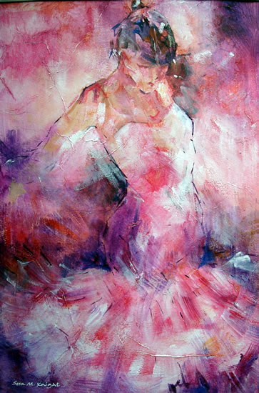 Absorbed In dance - Picture from the ballet & dance Art Gallery - Painting by Sera Knight - Horsell, Woking Surrey Artist