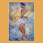 Stage Lights 1 - Photo of painting of Ballet Dancer just about to perform on stage - Painting by Woking Surrey Artis Sera Knight