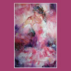 Dance Calendar February - Absorbed In Dance - Dramatic Beautiful Painting by Woking Surrey Artist Sera Knight