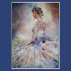 Contemplating - September page of Dance & Ballet Calendar - Photos of paintings of Woking Surrey Artist Sera Knight
